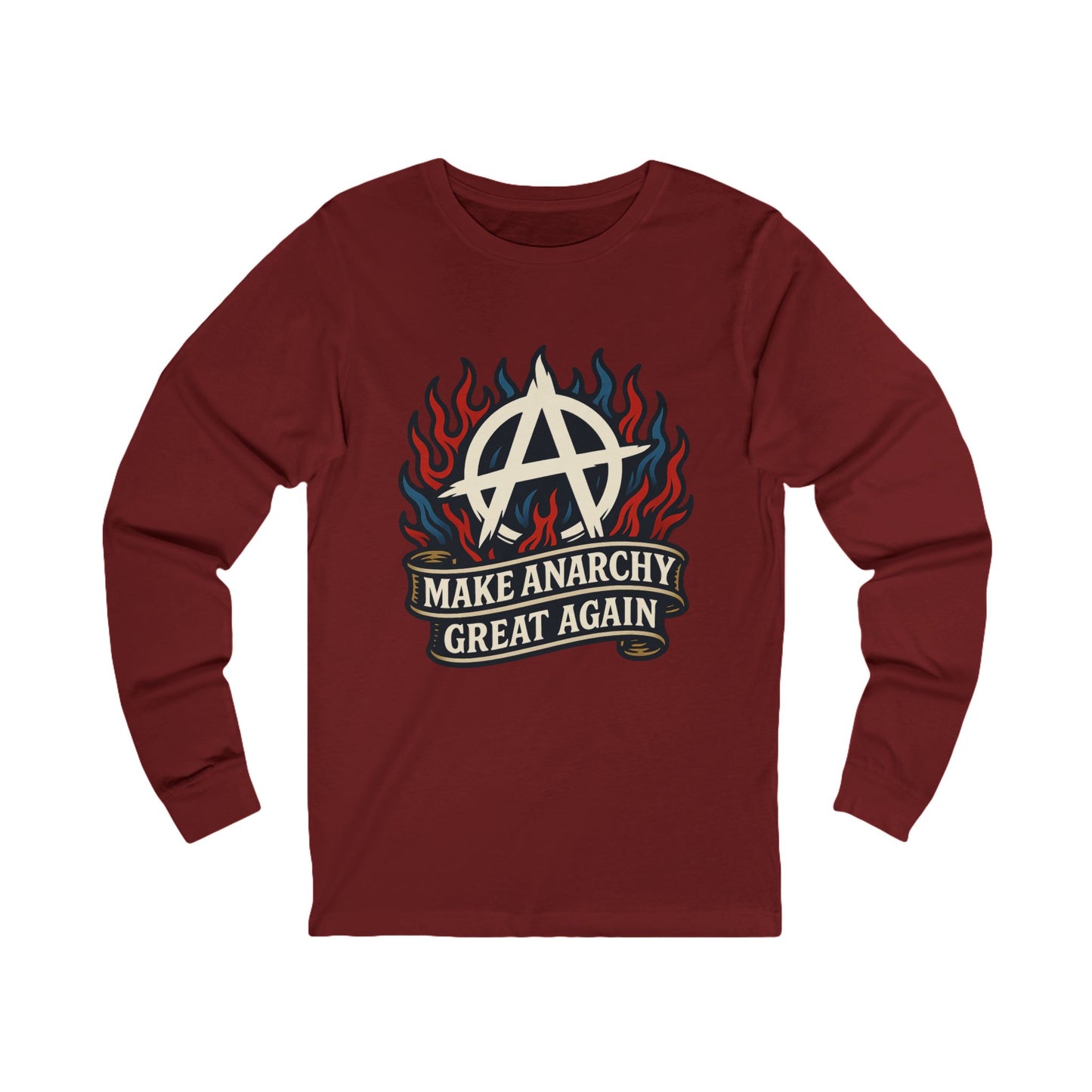 Unisex Jersey Long Sleeve Tee Anarchist Pride: Make Anarchy Great Again Tee