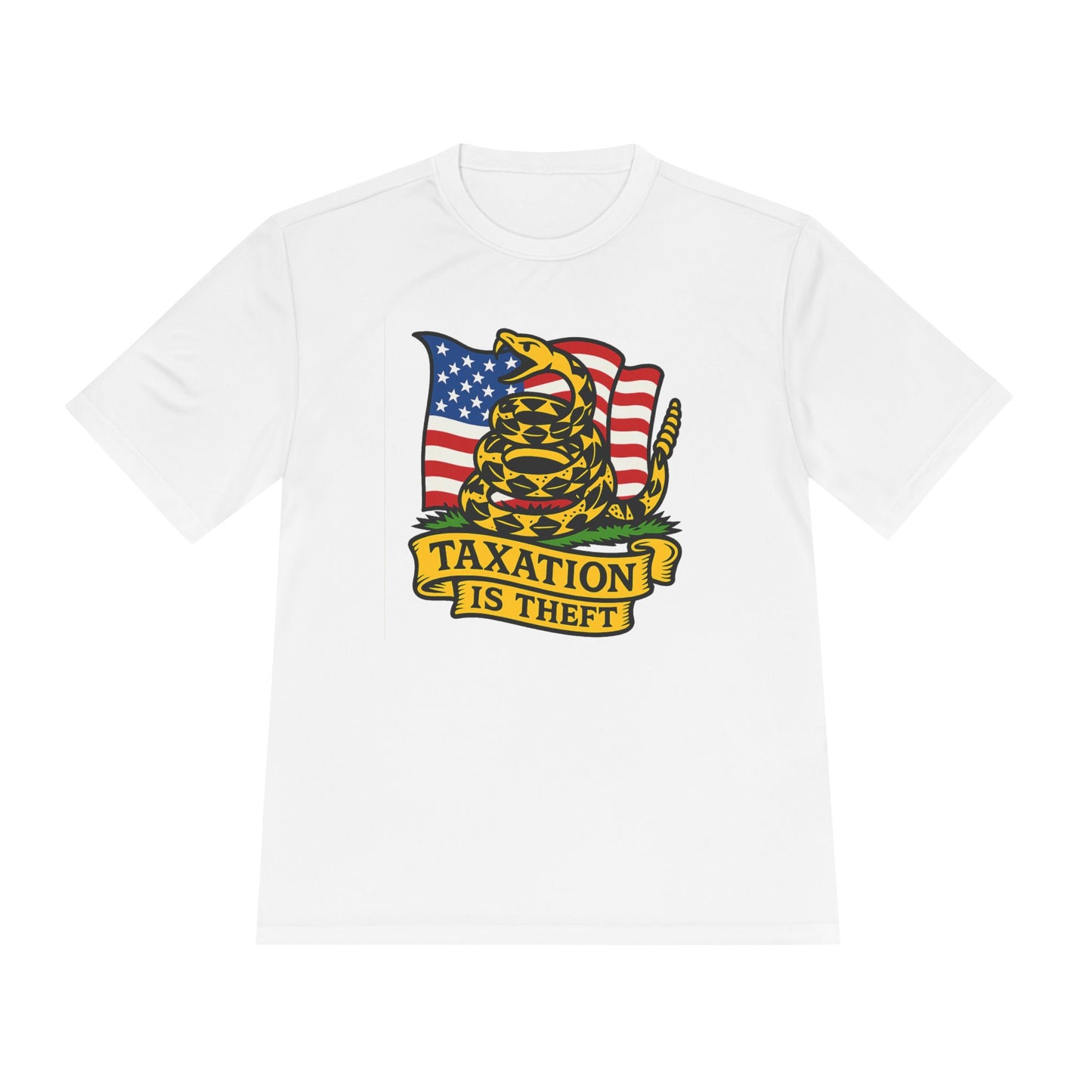 Unisex/Mens Wicking Tee Don't Tread on Me: Taxation Protest Tee