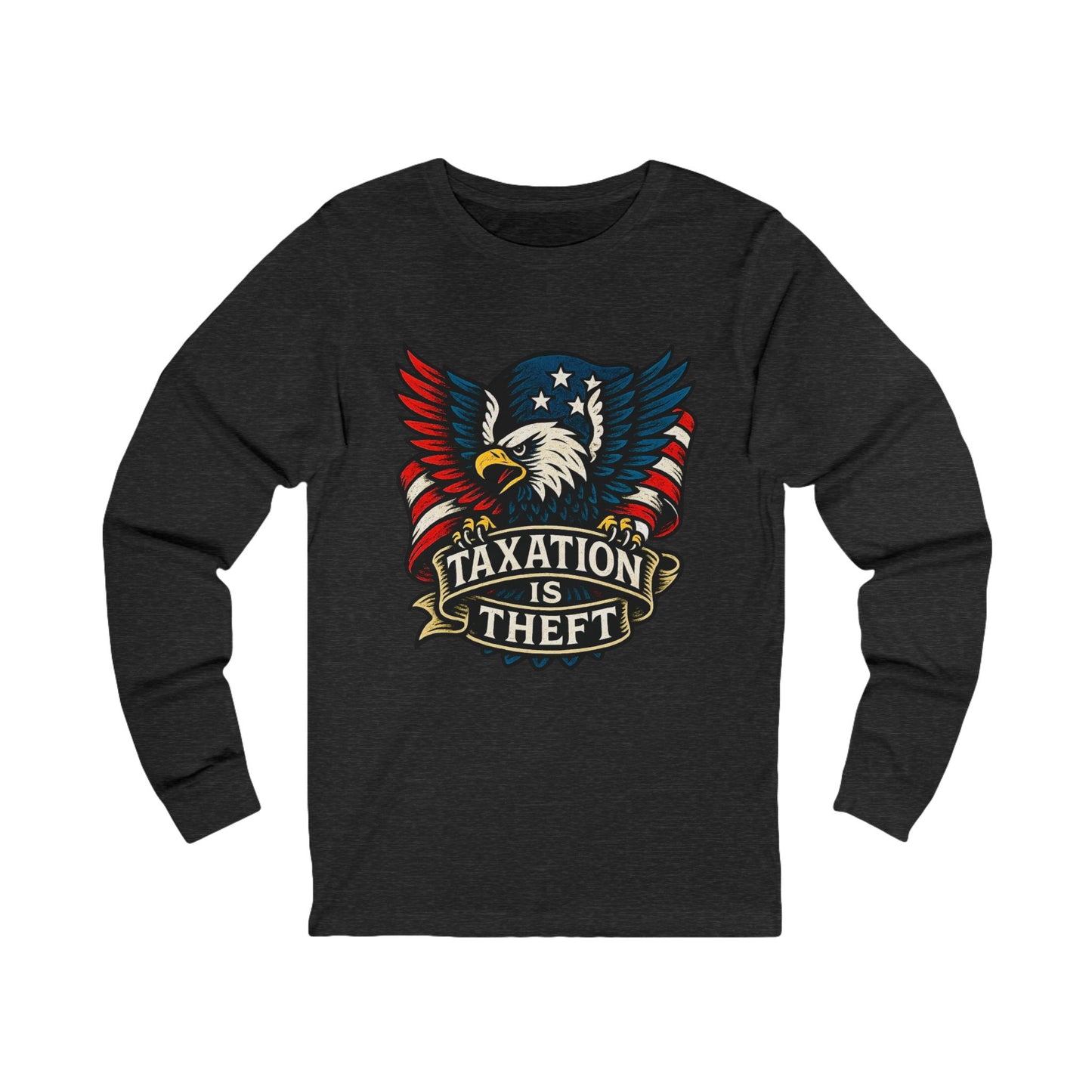 Unisex Jersey Long Sleeve American Protest: Eagle Tax Rebellion Tee
