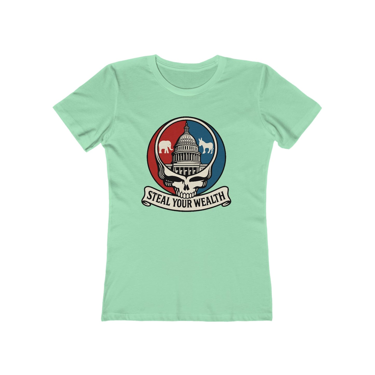 Womens Capitol Skull: Bipartisan Theft Tee