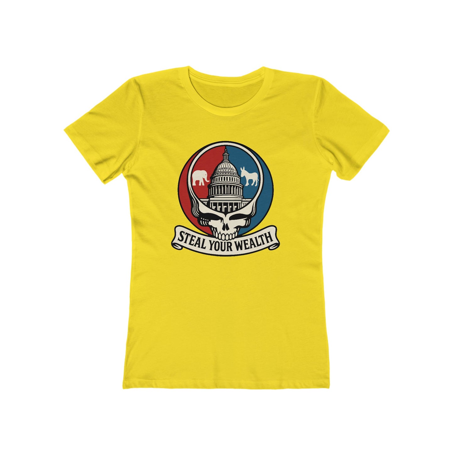 Womens Capitol Skull: Bipartisan Theft Tee