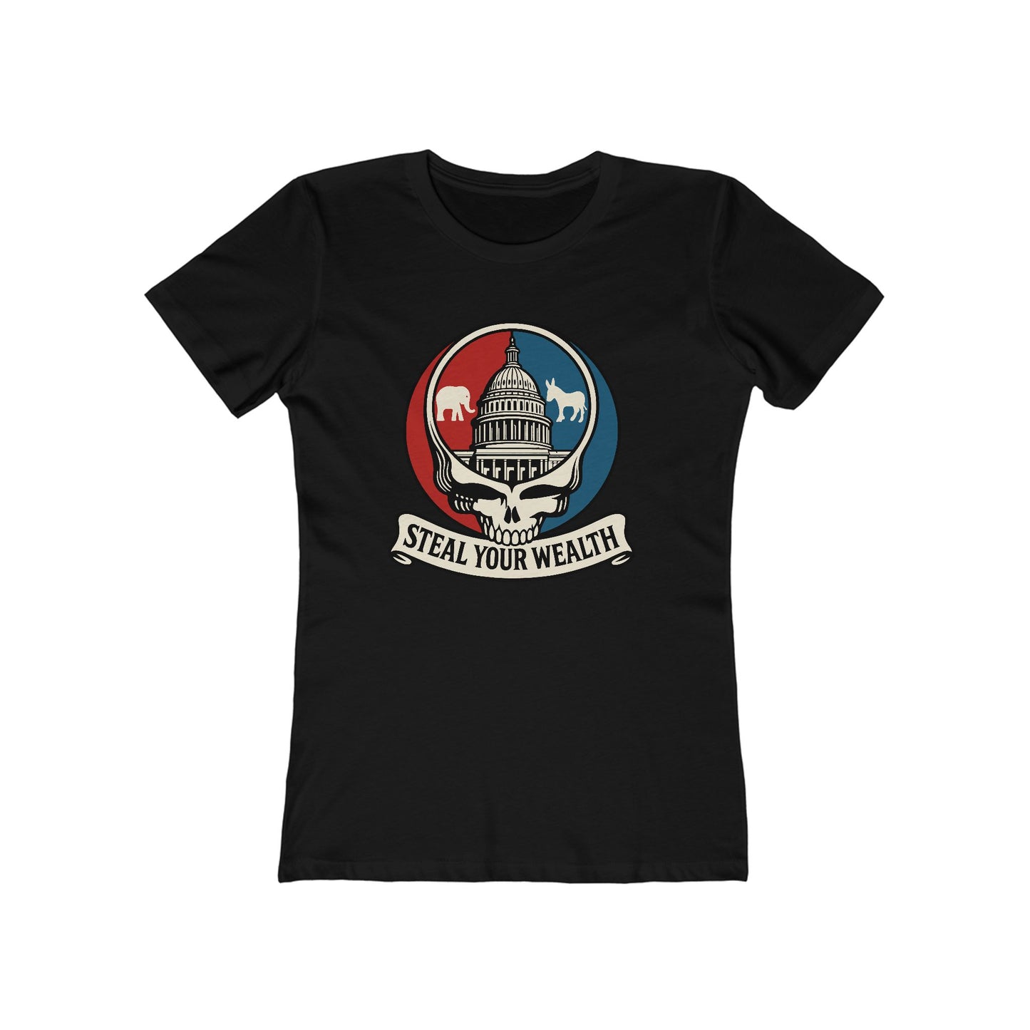 Womens Capitol Skull: Bipartisan Theft Tee