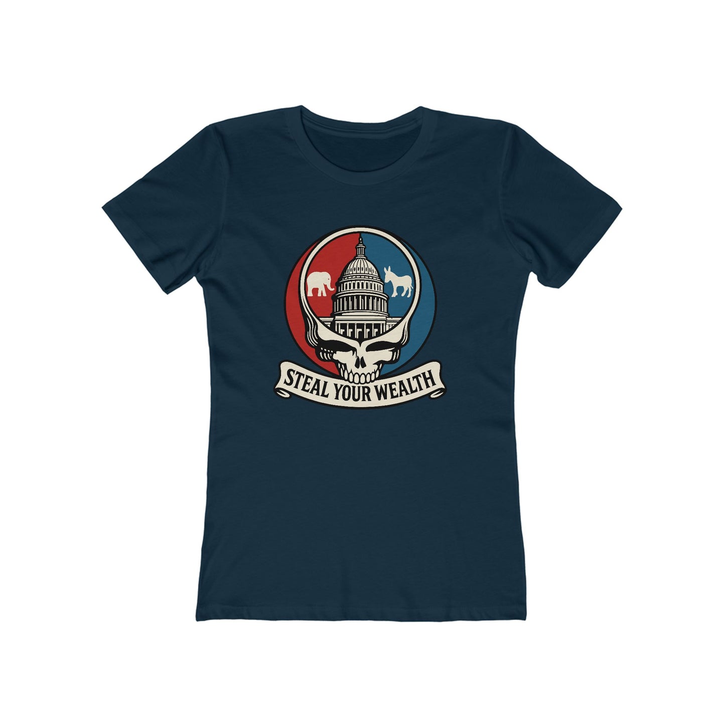 Womens Capitol Skull: Bipartisan Theft Tee