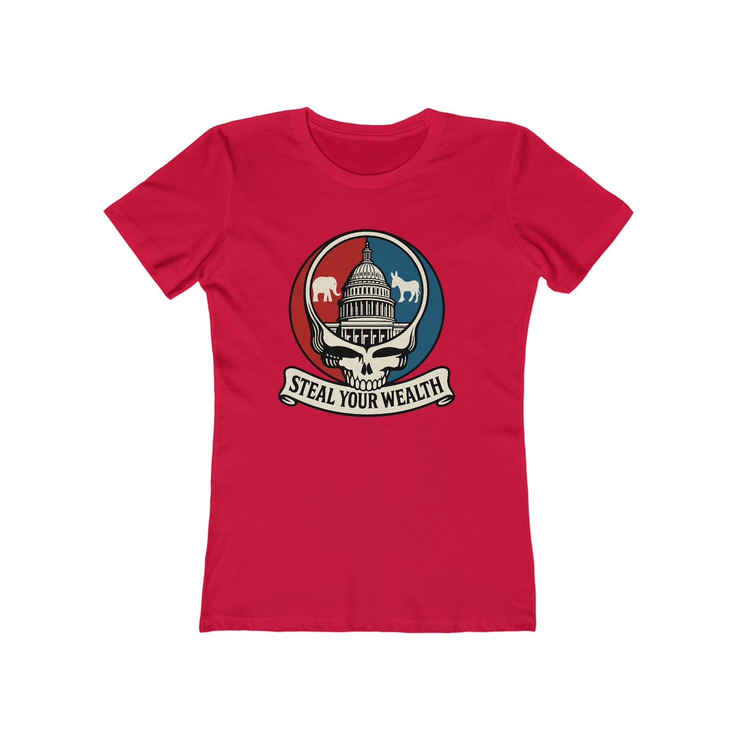 Womens Capitol Skull: Bipartisan Theft Tee