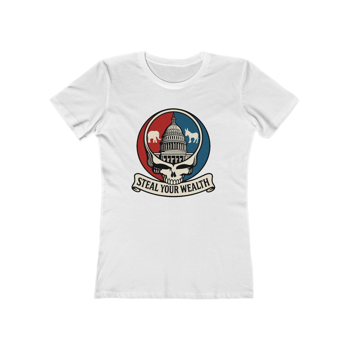 Womens Capitol Skull: Bipartisan Theft Tee