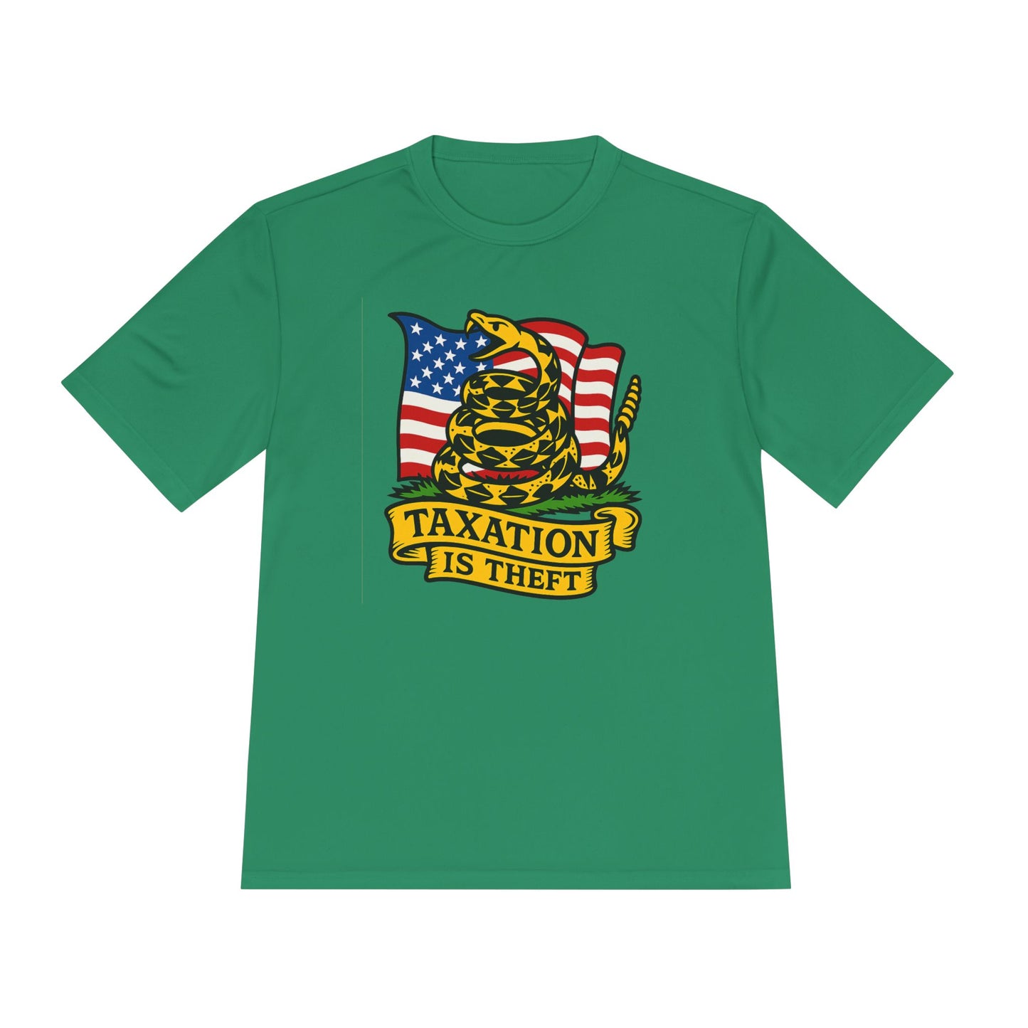 Unisex/Mens Wicking Tee Don't Tread on Me: Taxation Protest Tee