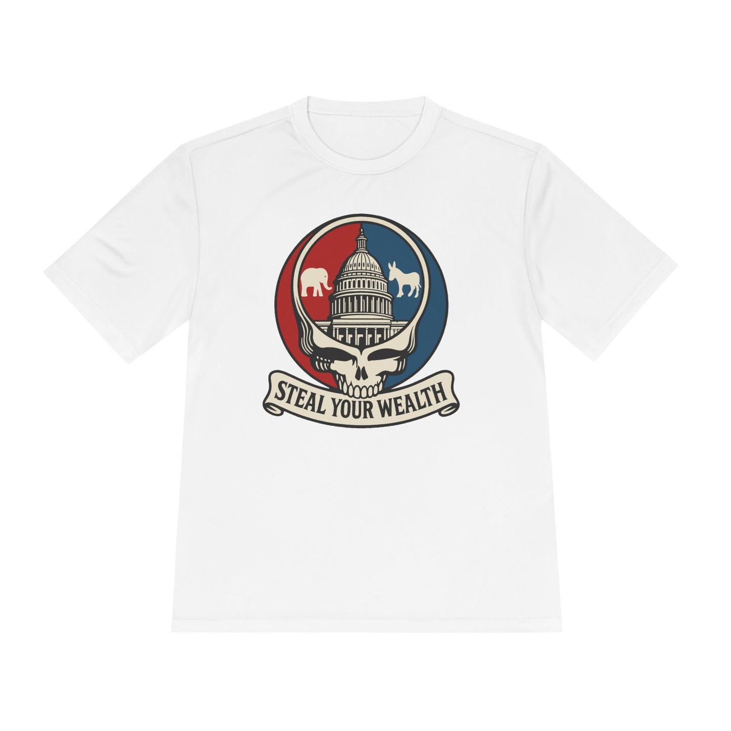 Unisex/Mens Moisture Wicking Uncle Scam: Steal Your Wealth Tee