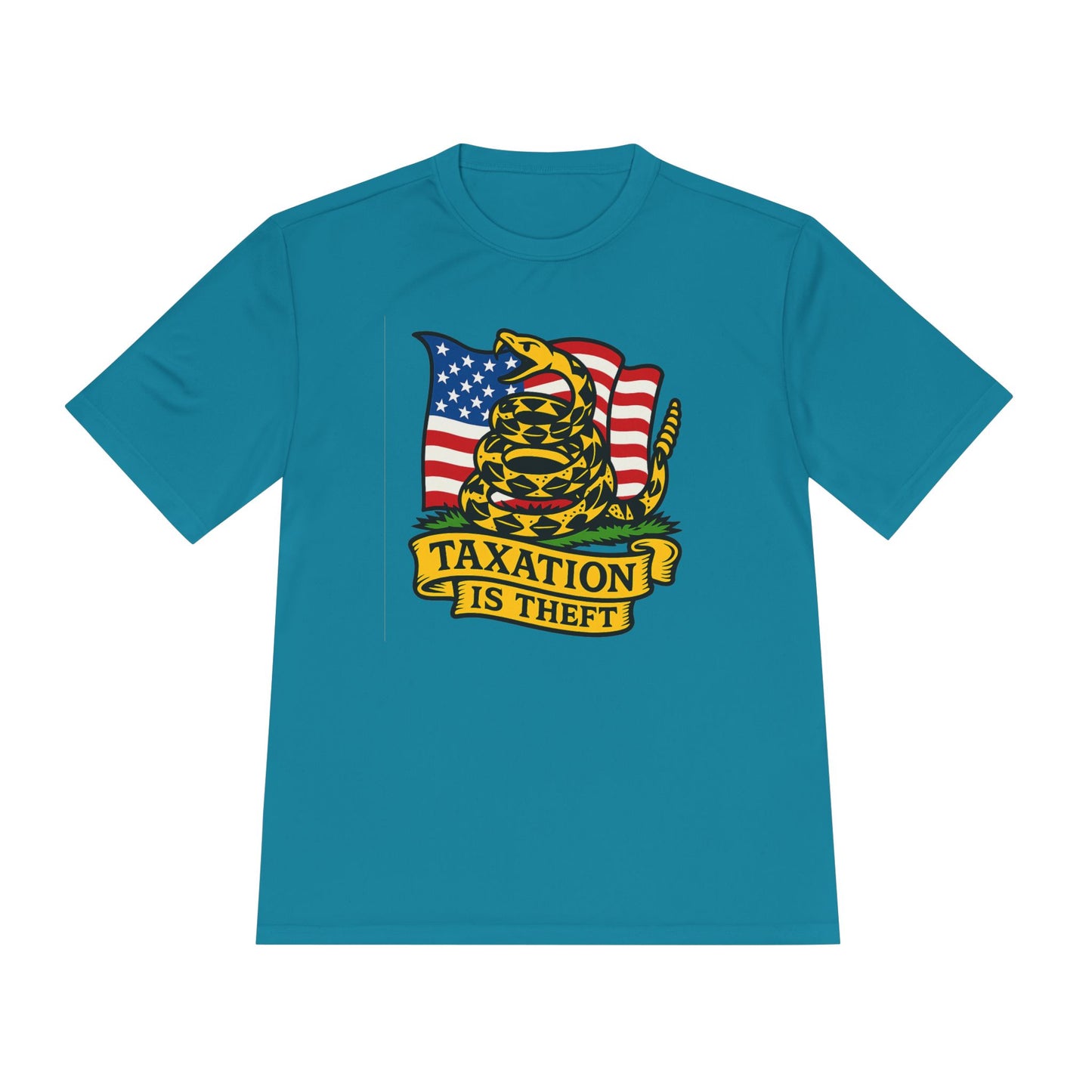 Unisex/Mens Wicking Tee Don't Tread on Me: Taxation Protest Tee