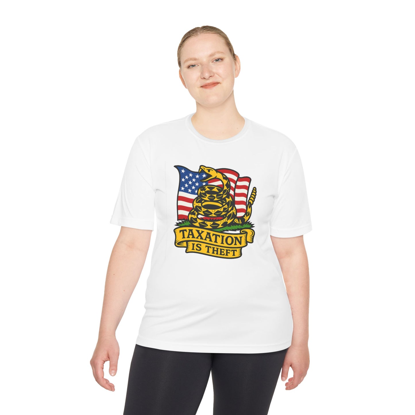 Unisex/Mens Wicking Tee Don't Tread on Me: Taxation Protest Tee