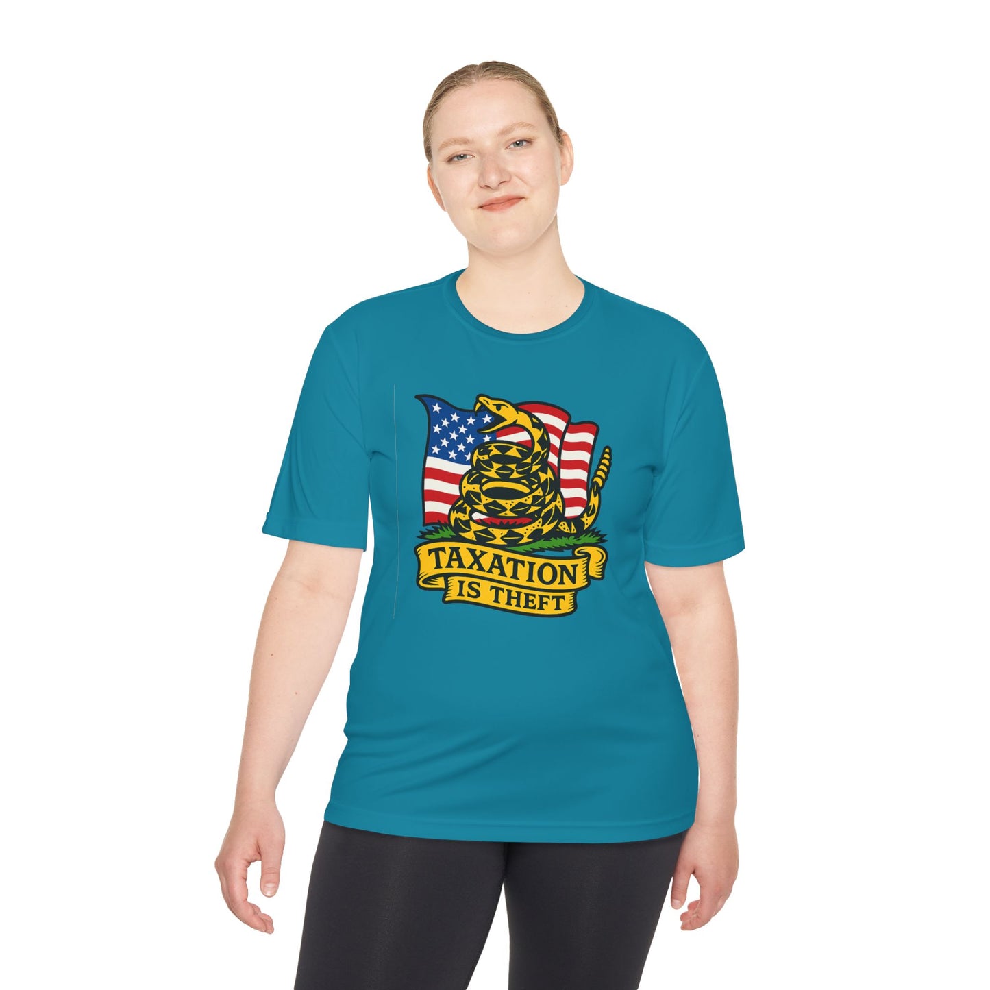 Unisex/Mens Wicking Tee Don't Tread on Me: Taxation Protest Tee