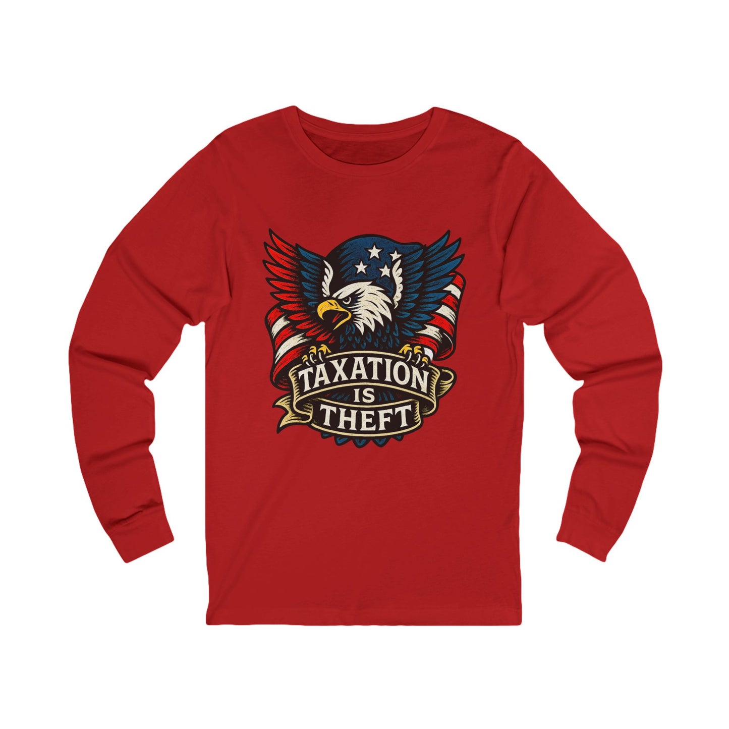 Unisex Jersey Long Sleeve American Protest: Eagle Tax Rebellion Tee