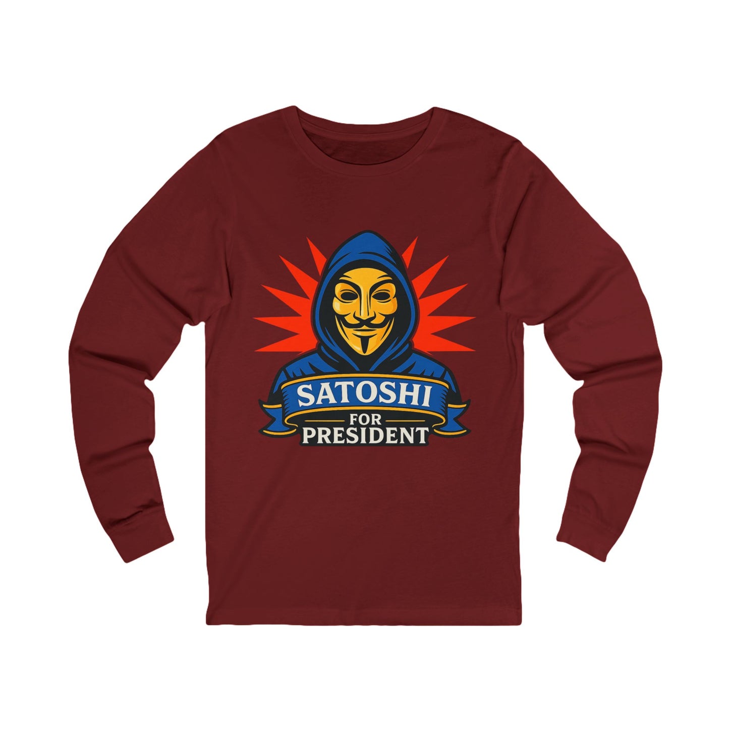 Unisex Jersey Long Sleeve Crypto Revolution: Satoshi Campaign Tee