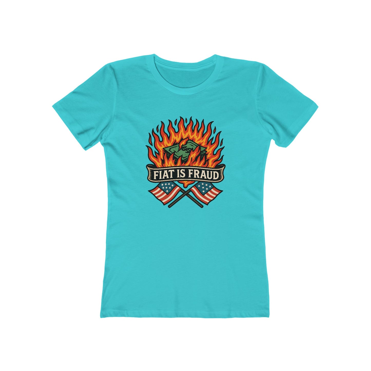 Womens Burning Currency: Fiat Truth Tee