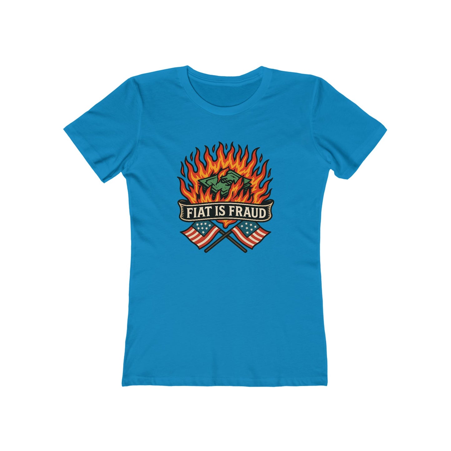 Womens Burning Currency: Fiat Truth Tee