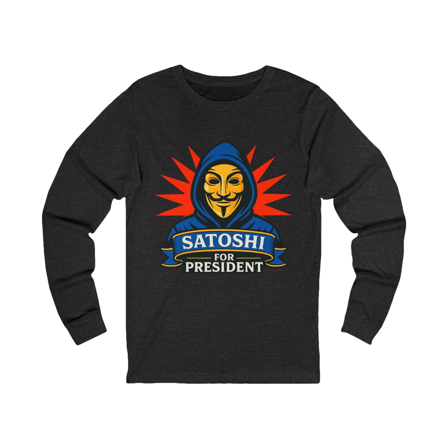 Unisex Jersey Long Sleeve Crypto Revolution: Satoshi Campaign Tee
