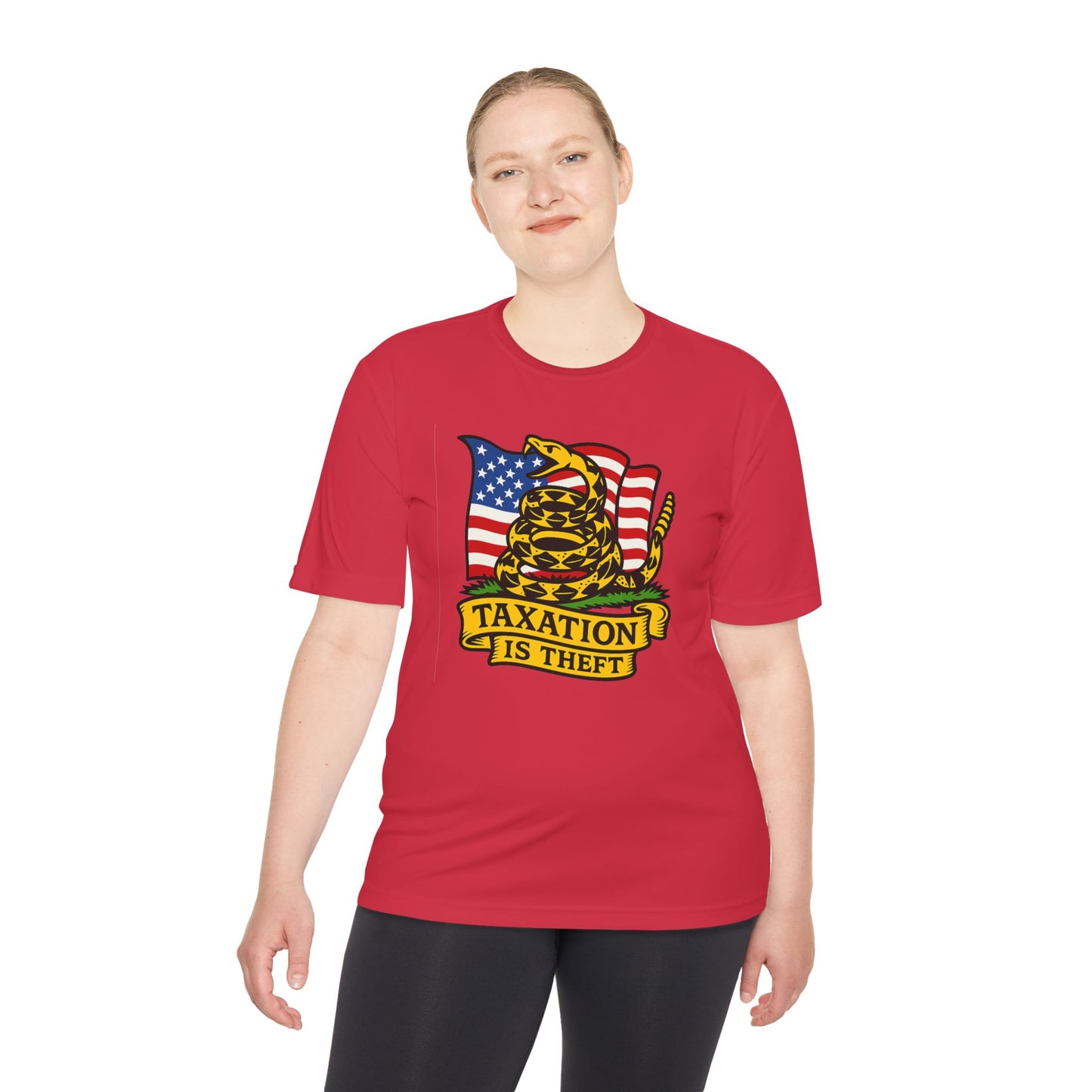 Unisex/Mens Wicking Tee Don't Tread on Me: Taxation Protest Tee