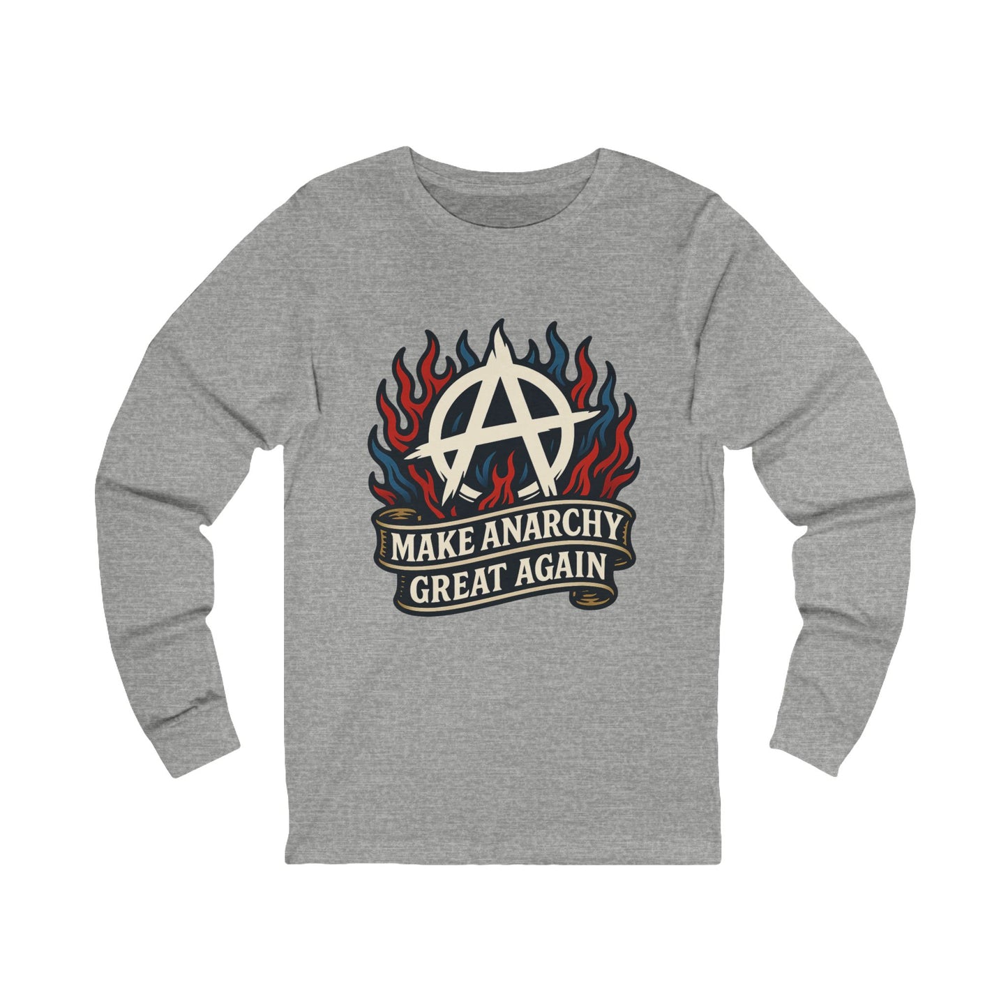 Unisex Jersey Long Sleeve Tee Anarchist Pride: Make Anarchy Great Again Tee